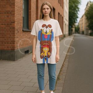 VTG Garfield & Odie Single Stitch Big Graphic T-Shirt One Size Fits Most 70’s